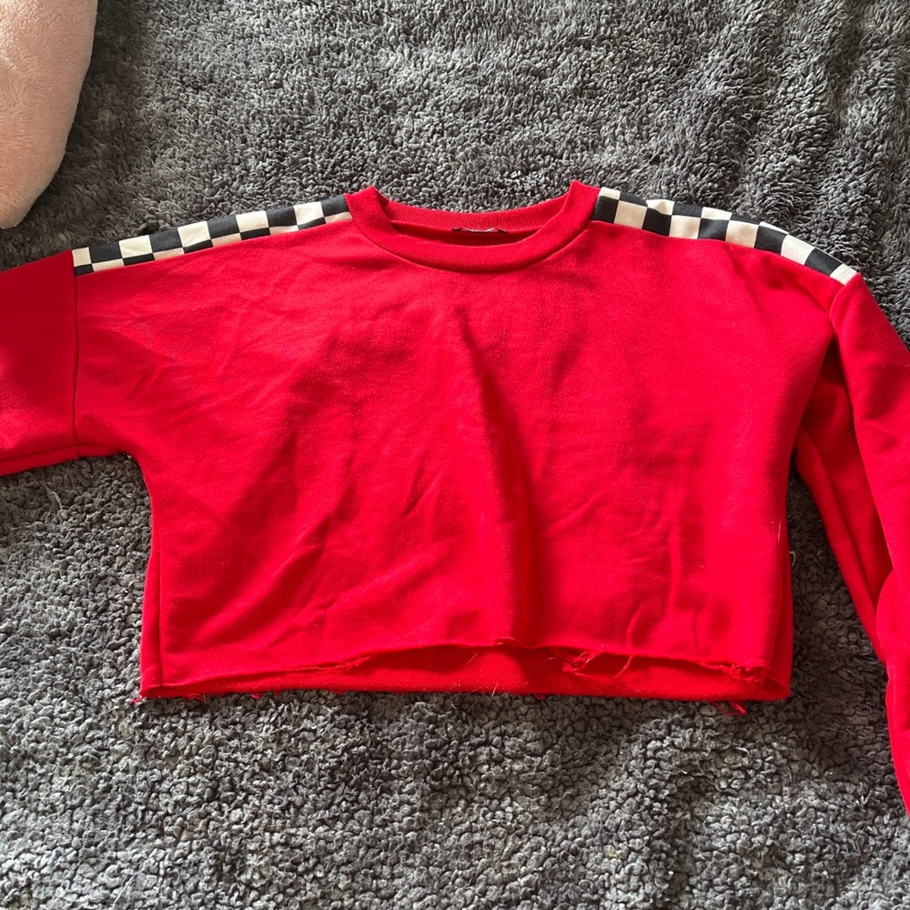 Red Cropped Shirt